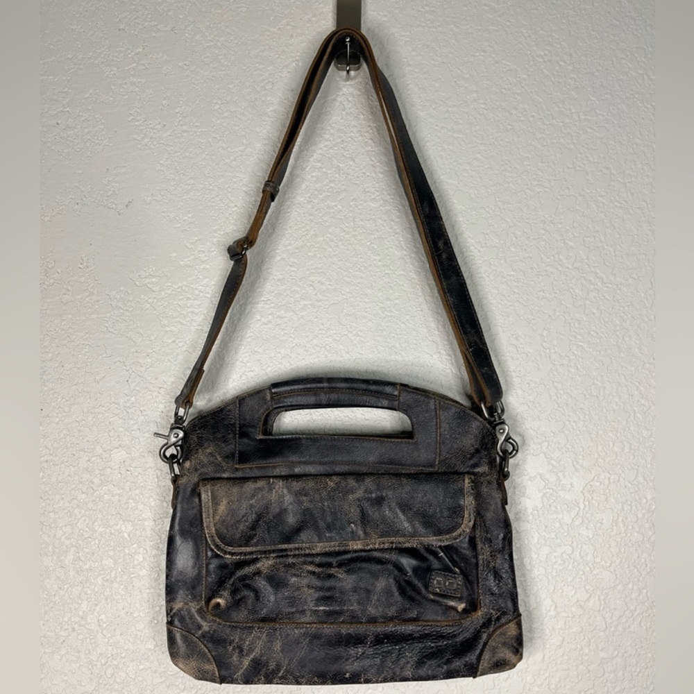 Bed Stu Greenway in black lux leather crossbody or hand bag purse Western Casual